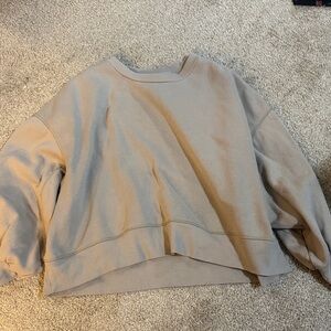 Oversized Beige cropped sweatshirt